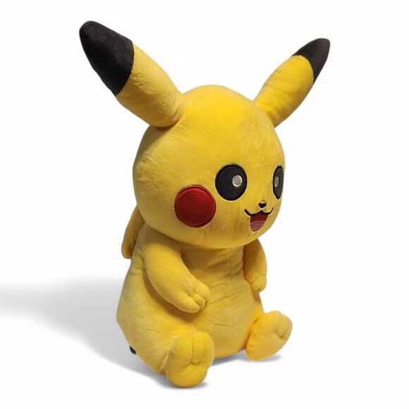 Pikachu Poké Plush, 12" Body (16" Long with Ears), Soft & Squishy Pokémon Toy - Picture 2 of 10